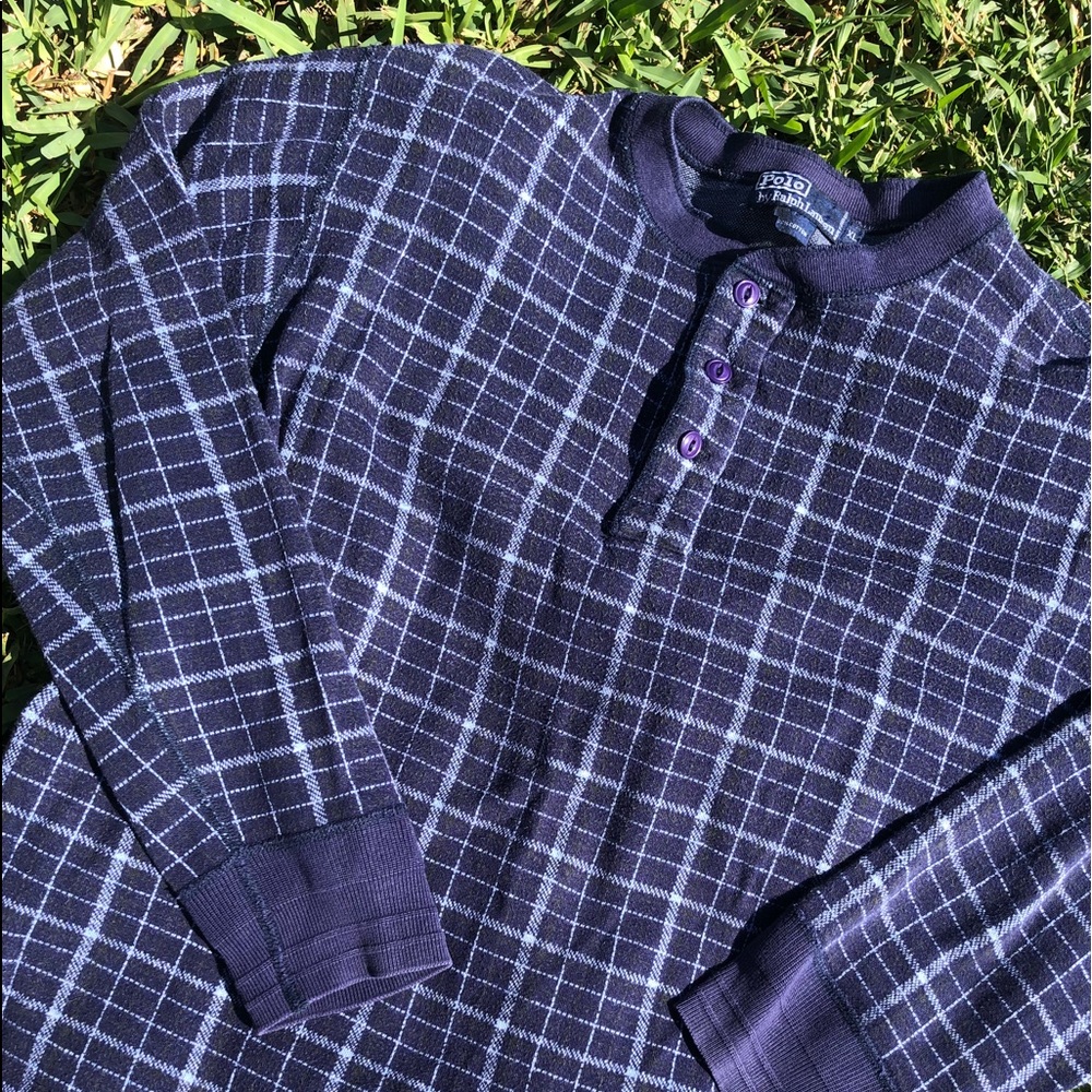 Polo Ralph Lauren Henley Plaid Long Sleeve Shirt